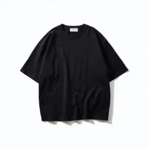 Oversized Cotton Tee — Washed Black